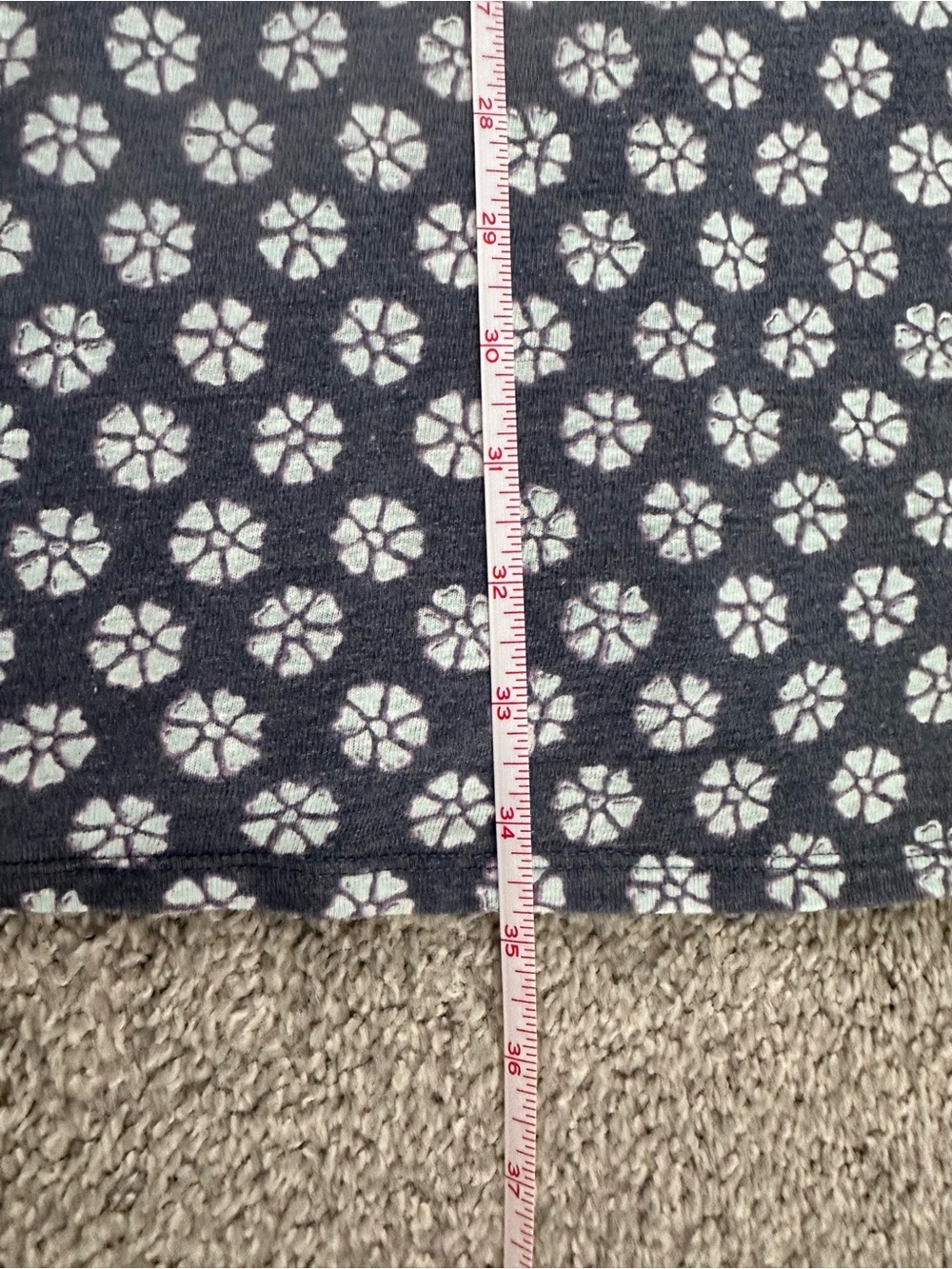GAP Blue Mini Dress with White Floral Print - Picture 7 of 7